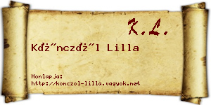 Könczöl Lilla névjegykártya
